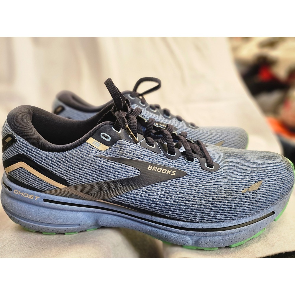Brooks Ghost 15 Womens Running Shoes Blue Black 1203801B472 Size 10